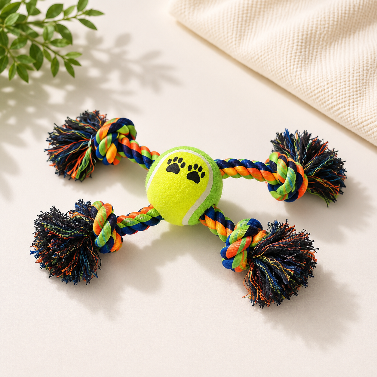 Juguete soga con pelota