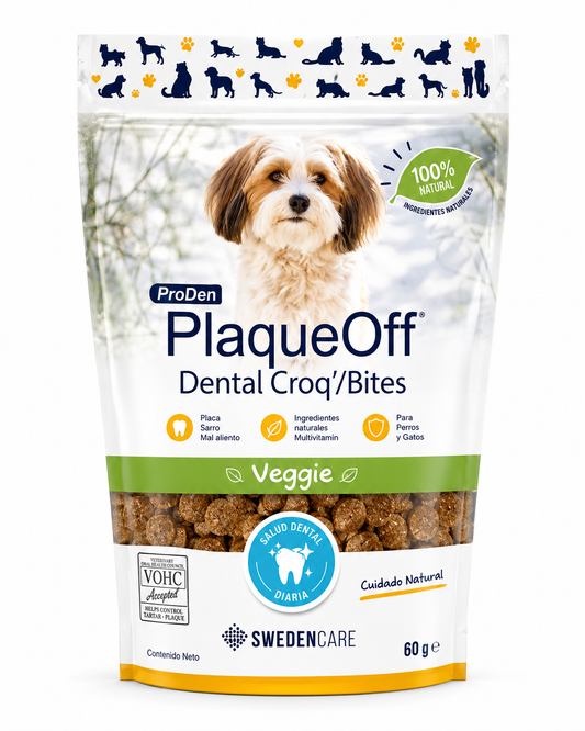 PlaqueOff Veggie 60g – Snack Dental para Perros chicos